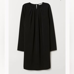 H & M Long-sleeved Dress Black Short
